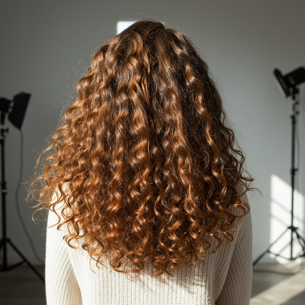 A hopeful, forward-looking image of a person with incredibly healthy, shiny hair, embodying the simplicity and power of the coming haircare revolution.