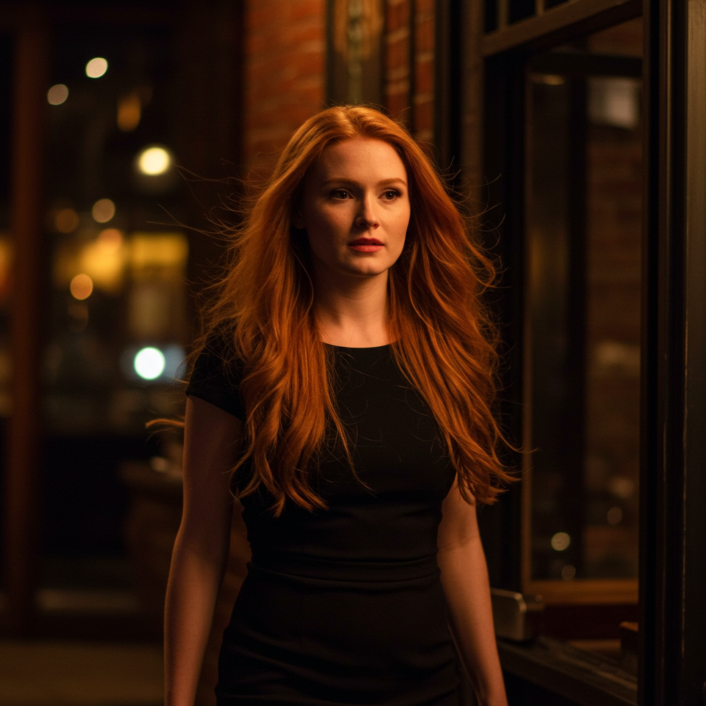 [A woman confidently leaving a date that didn’t feel right, head held high]