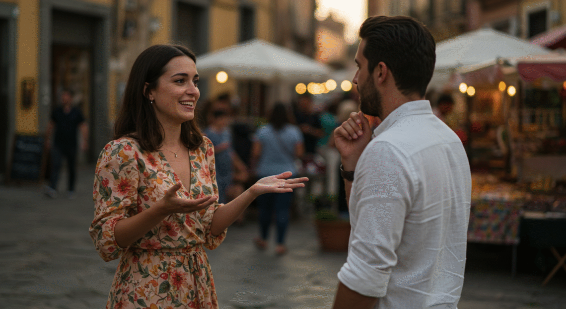 A couple facing each other, foreheads touching in a quiet moment of intimate connection and mutual understanding.